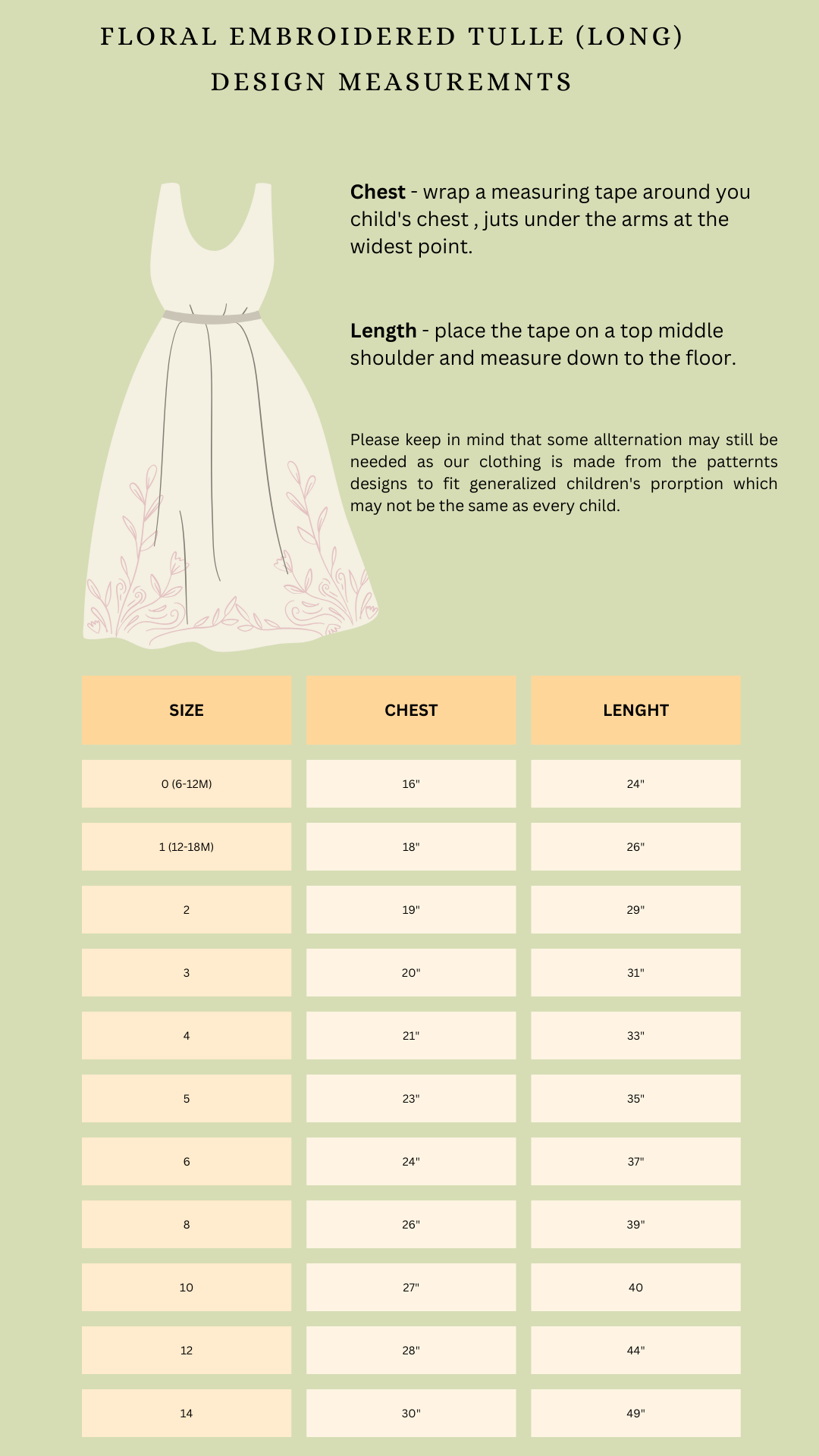 Whimsical Wildflower Embroidered Flower Girl Dress | Stretch Lace Bodice with Scallop French Back