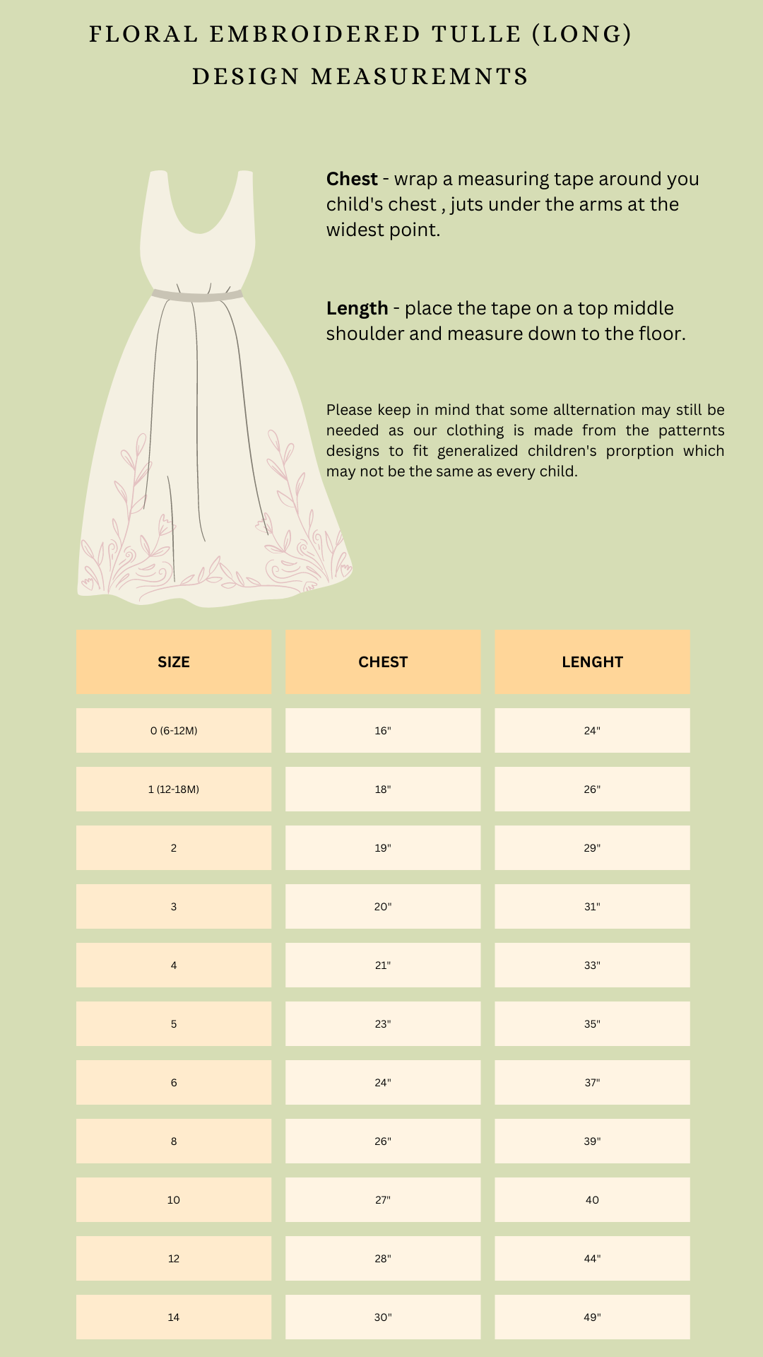 Champagne Floral Embroidered Tulle Dress – Full Length, Short Sleeves | Wildflowers Collection