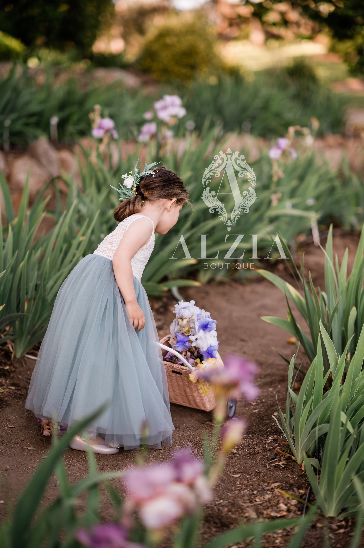 Steel Blue Tulle Dress