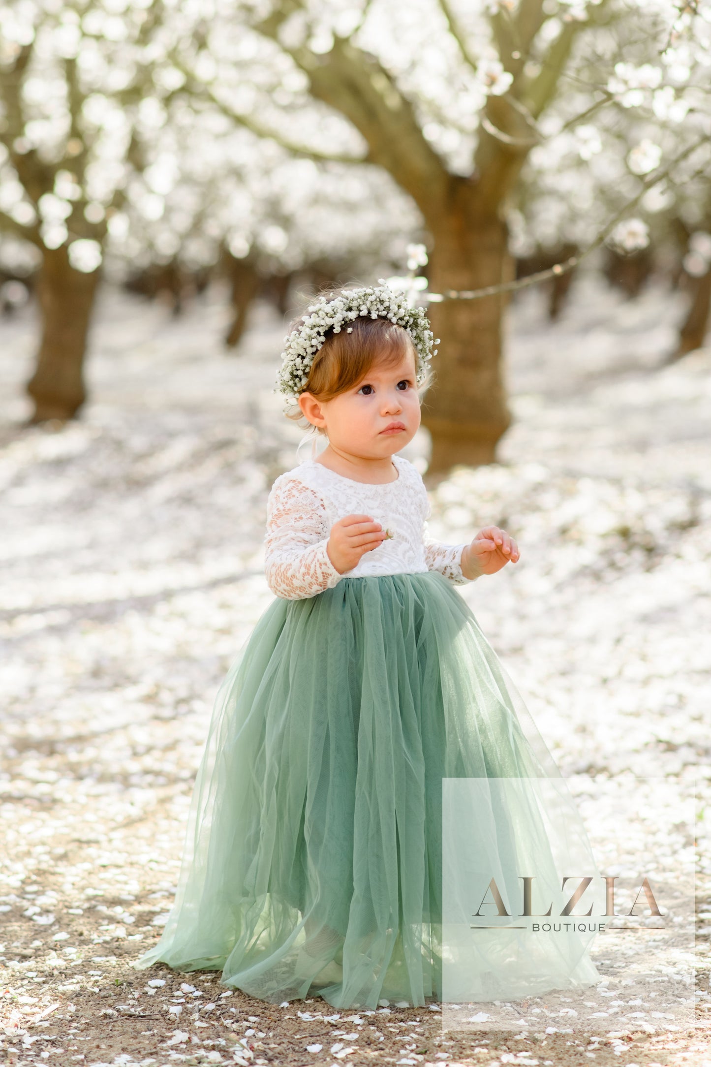 Sage Green Tulle Dress