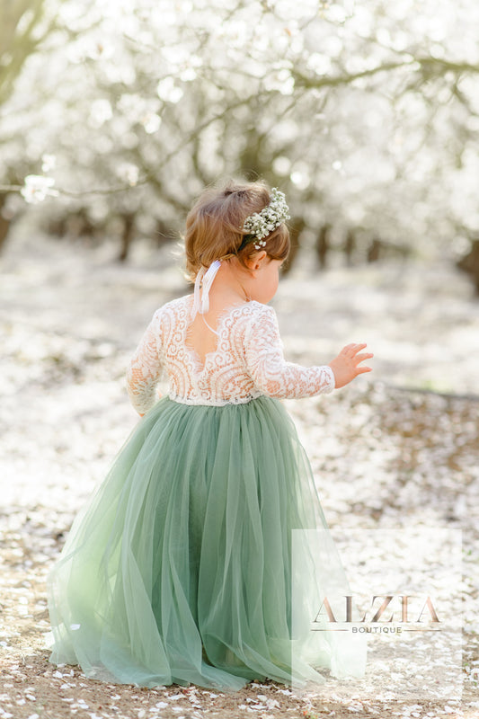 Sage Green Tulle Dress