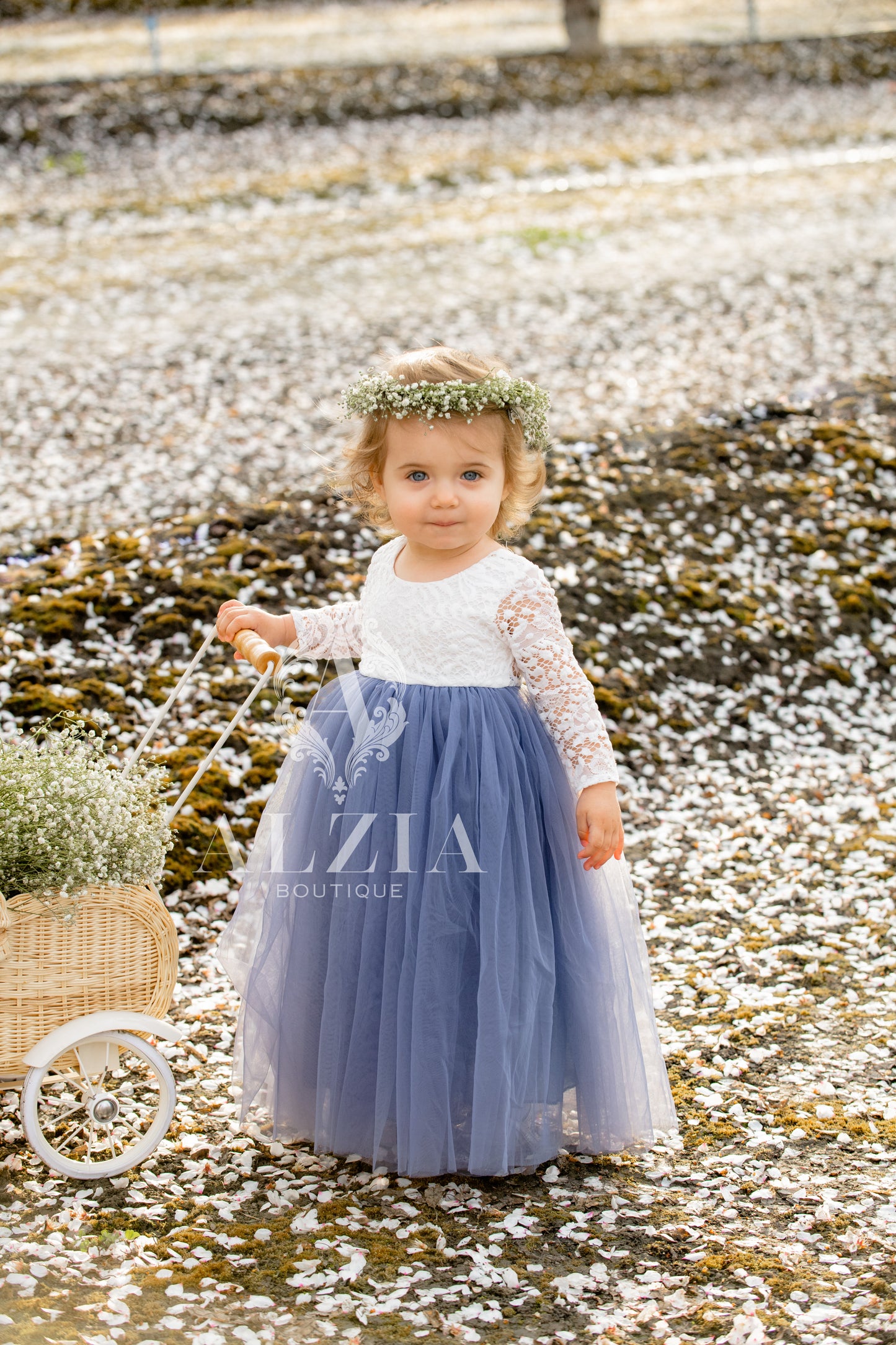 Steel Blue Tulle Dress