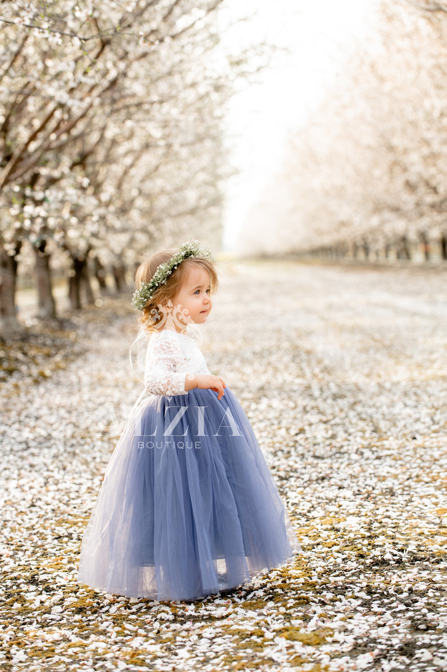 Steel Blue Tulle Dress