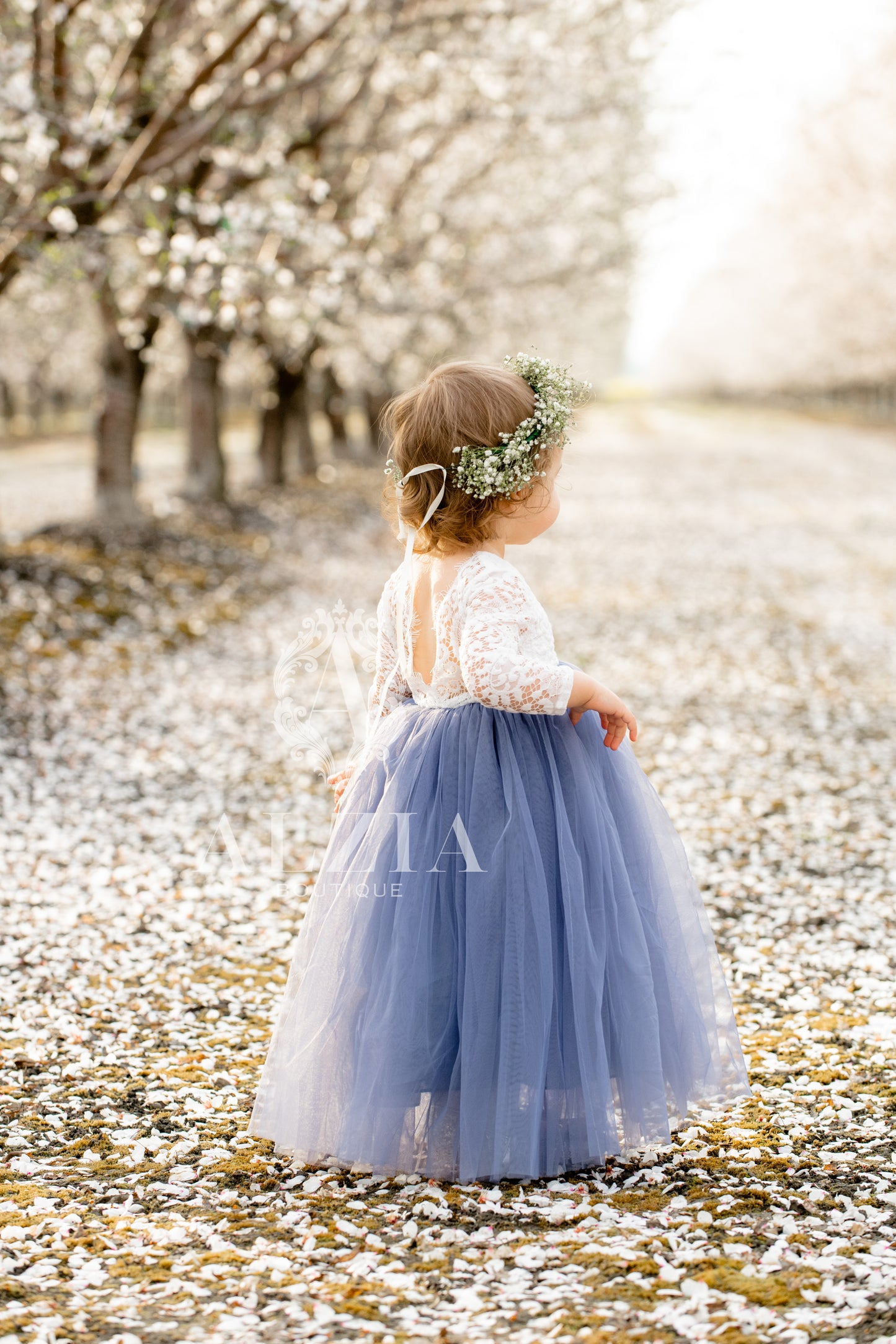 Steel Blue Tulle Dress