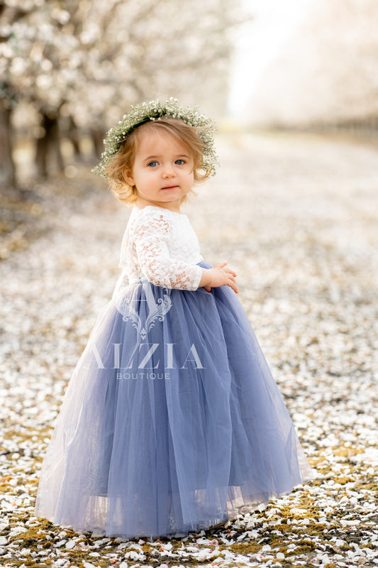 Steel Blue Tulle Dress